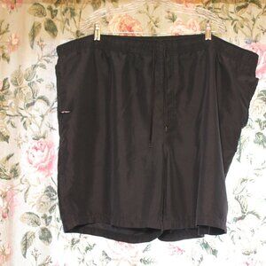 Harbor Bay Swim Trunks Men's 2XL Black Elastic Waist with Draw String